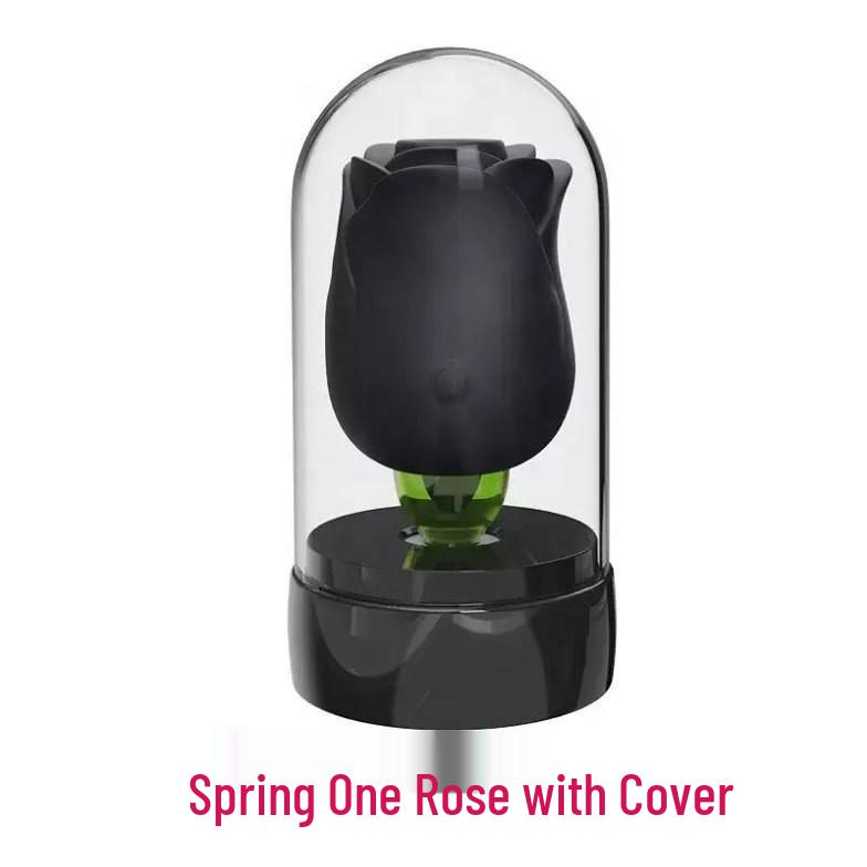 Spring Rose Silent Tongue Licking and Sucking Vibrator for Women's Teasing and Massage