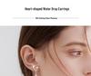 S925 Sterling Silver Heart & Water Drop Earrings for Women – 2026 New Luxury Design, Hot-Selling Dangle Style.