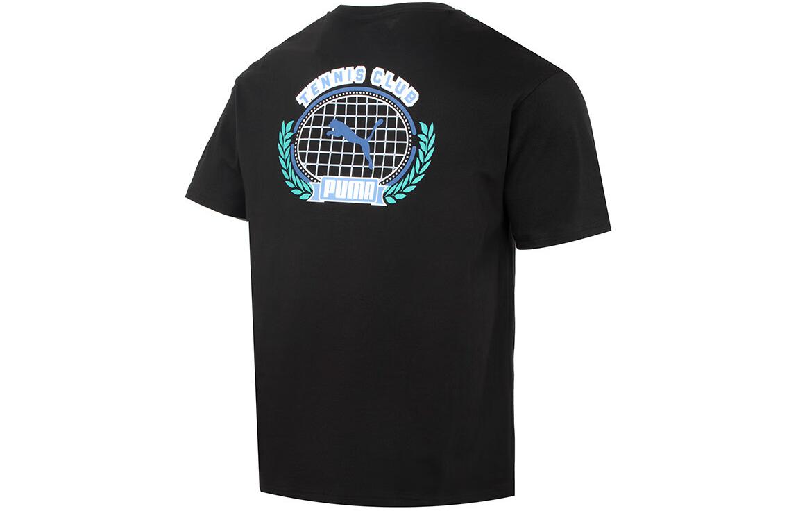 PUMA SS24 Drop Shoulder Sleeve T Shirt Unisex Black 625805-01 M