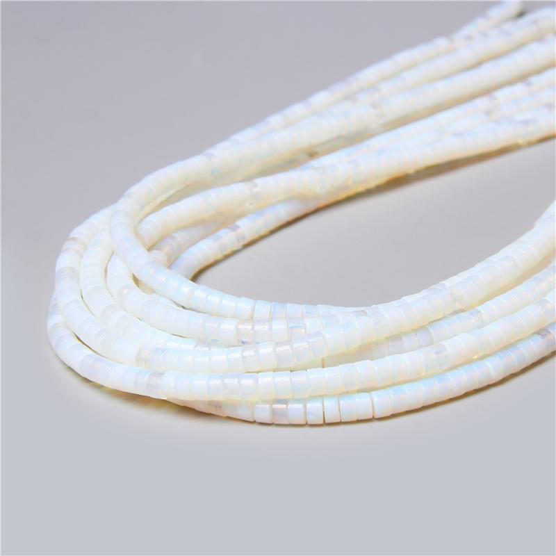 Natural White Opal Stone Beads Loose Spacer Handmade Beads Isolation Opalite Beads For DIY Jewelry Making Accessories Wholesale