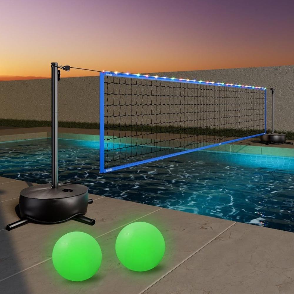 Piscina di dimensioni familiari Rete da pallavolo Costruzione durevole in PE Design robusto e stabile Adatto per giochi in spiaggia, cortile, bordo piscina