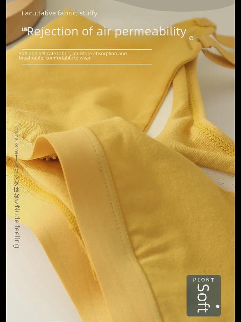 Damsport-bh i ren bomull med ryggförstärkning, justerbara axelband och fast enstyckskupa