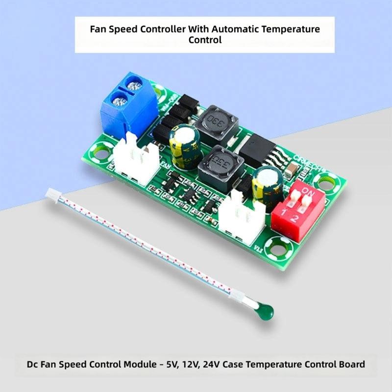 Electronic Fan Speed Regulator Module 5V 12V 24V Output Adjustable For PC And LED Lighting