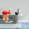 Chinese Feng Shui Koi Swan Statue Desktop Decoration Year Holiday Gift Good Luck Sculpture for