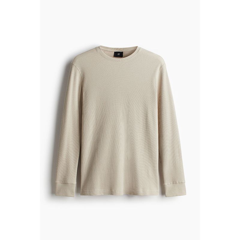 

HM Men s and Women s T-shirt Autumn Crew Neck Casual Fashion Shoulder Waffle Pullover Long Sleeve Top 0795243