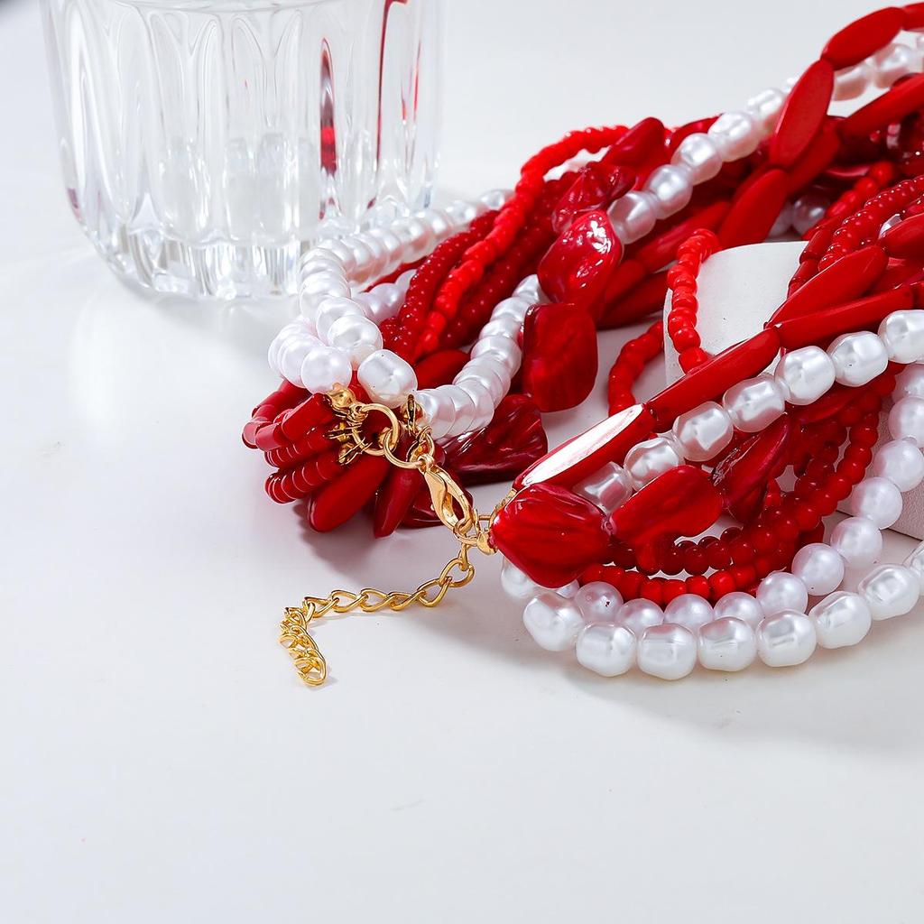 Bohemian Ethnic Style Multi-Layer Pearl Necklace