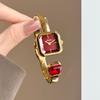 High-end Luxury Women's Watch Gold Open Cuff Bracelet Delicate Elegant Small Square Quartz Ladies Wristwatch Jewelry Gift Reloj