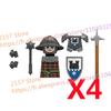 MOC Medieval Figure Building Block Castle Templar Knights Armor Militia Soldiers Gunners Shield Helmet Assembling Brick Toys S26