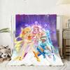 Anime TV L-LoliRock Throw Kid-Friendly Flannel Throw Blanket Soft Warm Anti-Static Washable All Season