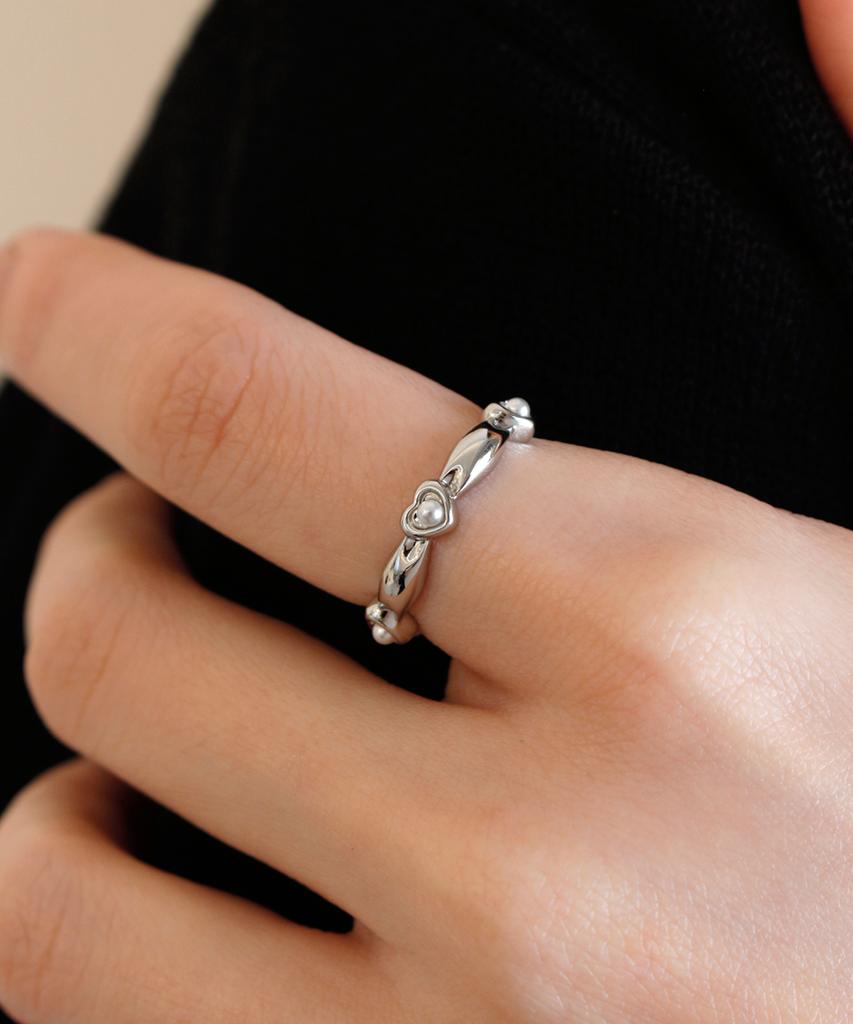 Noonoo Fingers Baby Heart Pearl Ring