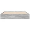 Bed Frame Grey Sonoma 200 x 200 cm Engineered Wood