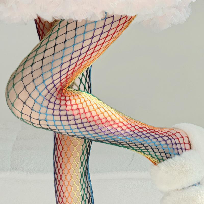 Lebendige Retro Netzstrümpfe