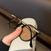 New Personalized Niche Sunglasses Women's Summer Black Frame Black Film Ins Small Face Internet Celebrity Small Frame Sunglasses UV Protection