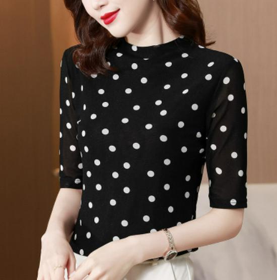 

Женская сетчатая рубашка облегающего кроя с полуводолазкой и внутренней футболкой, ранняя осенняя коллекция, доступна в больших размерах и модных цветах. 3XL