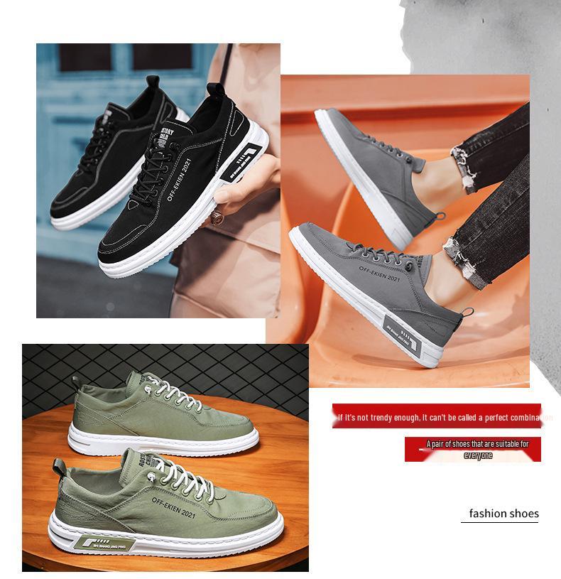 Men's 2026 Trendy Korean Canvas Shoes - Versatile, Breathable, Soft Sole Sports Sneakers