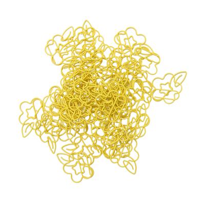 45pz Graffette Multiuso a Forma di Fiore Set di Graffette Metalliche per Classificazione Documenti Giallo
