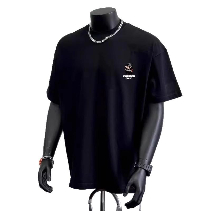 American Trendy Brand Short-Sleeved Pure Cotton Men'S Printed T-Shirt Trendy Men'S And Women'S Versatile Round Neck T-Shirt Men'S