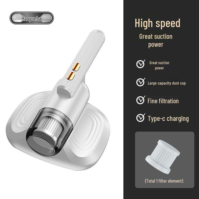 Handheld Wireless Vacuum Cleaner for Mite Removal from Beds