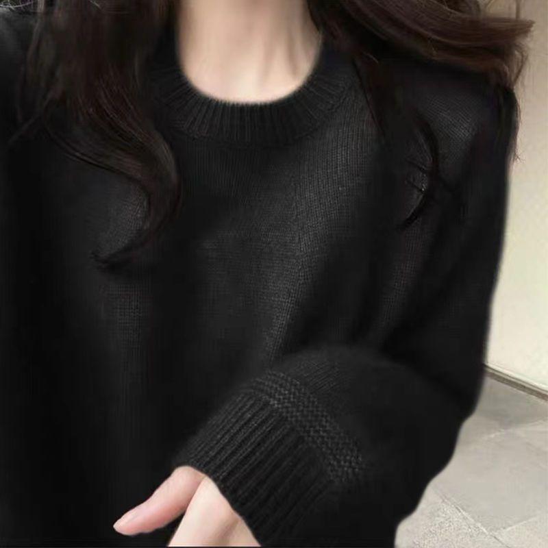 Pullover Sweater O Neck Female 2022 Women Autumn and Winter Solid Casual Korean Loose Outwear Pullover Knitwear Sweater Tops