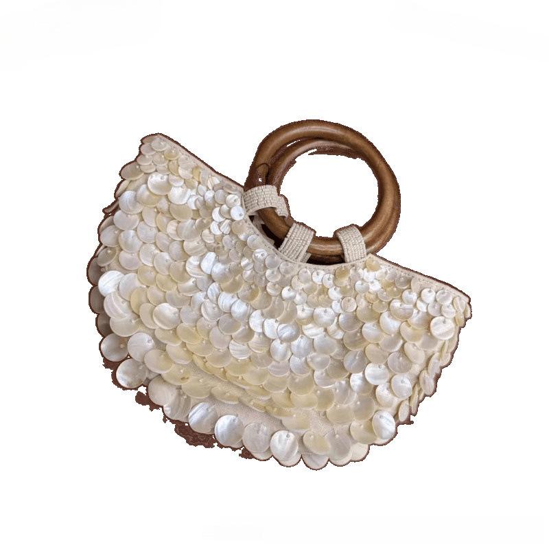 2025 Spring/Summer High-End Handmade Natural Shell Women's Fairy Handbag - Stylish and Unique Trendsetter Bag