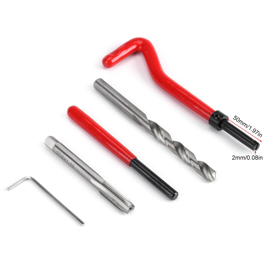 Kit Inserții Reparare Filet M8 30 Piese Set Scule Manuale Compatibil pentru Repararea Auto(M8)