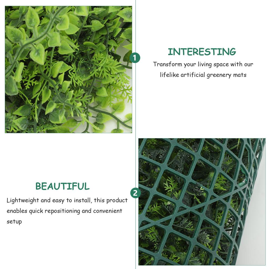 50*50cm Artificial Lawn Plant Grass Wall Backdrop Flowers Artificial Green Grass Wedding Hedges Panel Fence Greenery Decor