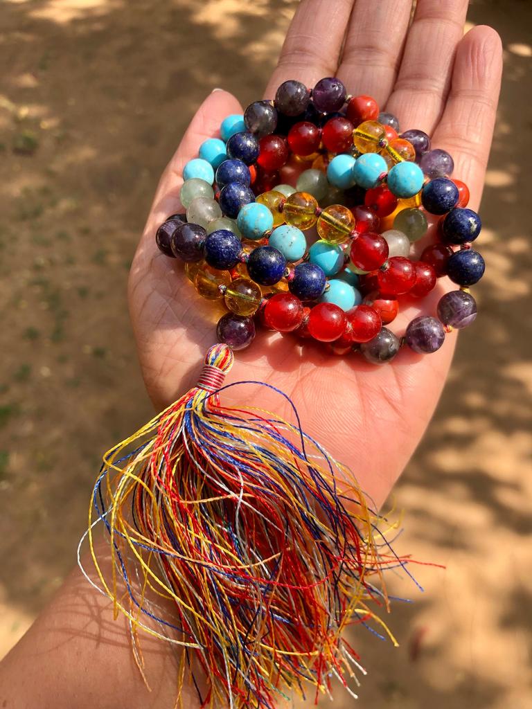 8 Mm Rnd 108+1 Beads Original Natural Gemstones for 7 Chakra, Jaap Rosary, Japa Mala, Healing, Healing Gem Stones, Unisex