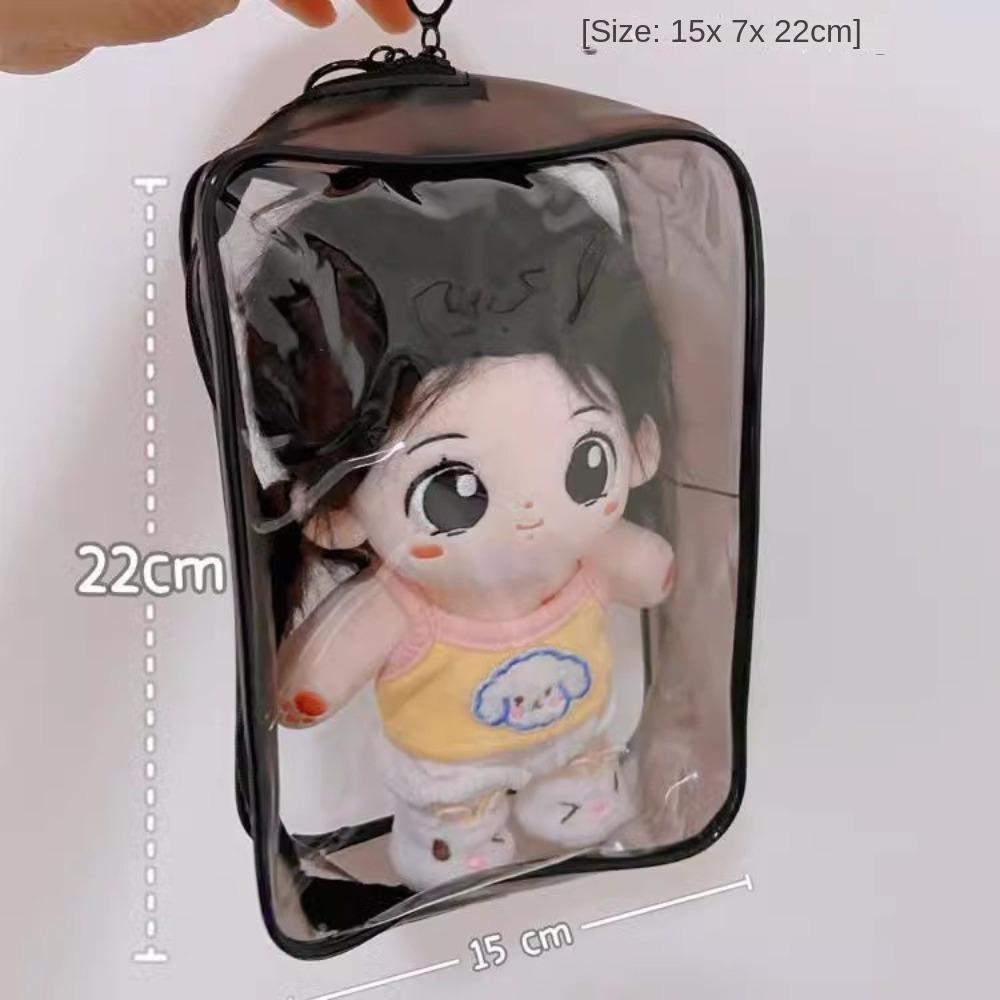 PVC Dustproof Bag Clear Transparent Doll Storage Box Portable Plush Dolls Bag  Outdoor