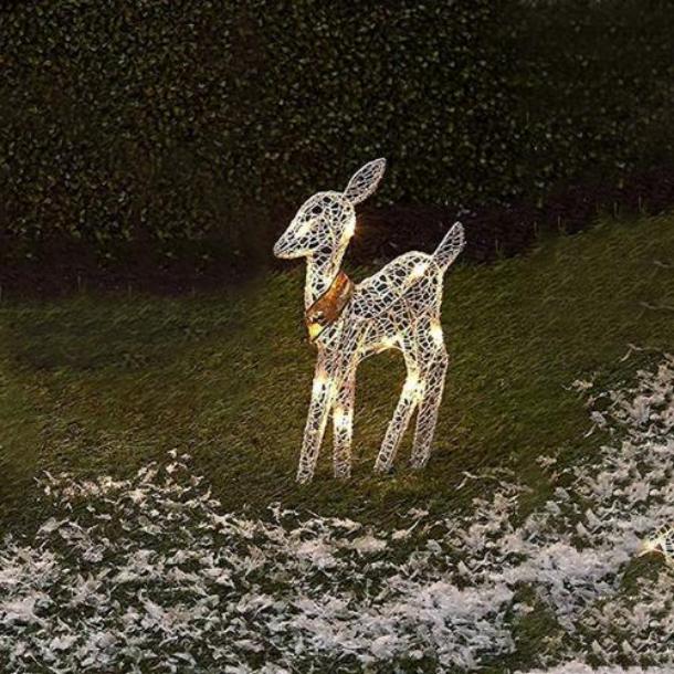 3pcs Christmas Wright Iron Deer LED Light Glowing Garden Decoration Elk Statue Outdoor Yard Reindeer Xmas Ornament Home Decor