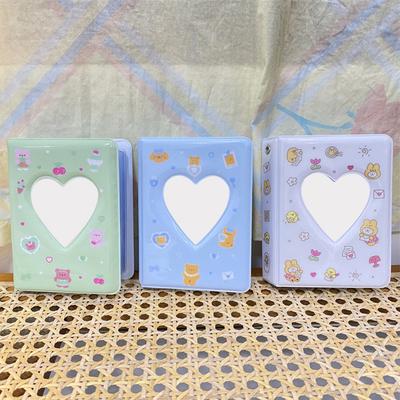 Cute Photo Album 3 Inch Love Heart Hollow Picture Storage Case Kpop Card Binder Name Card Book Photocard Holder 36 Pockets