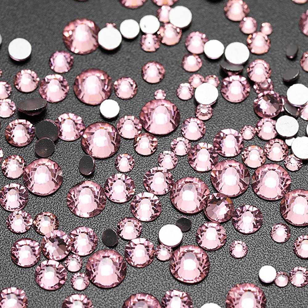 Flatback Crystal Glass Rhinestones Mix Size 14400pcs Non-Hot Fix Bulk Rhinestones for Nail Art Cup Garment Decoration