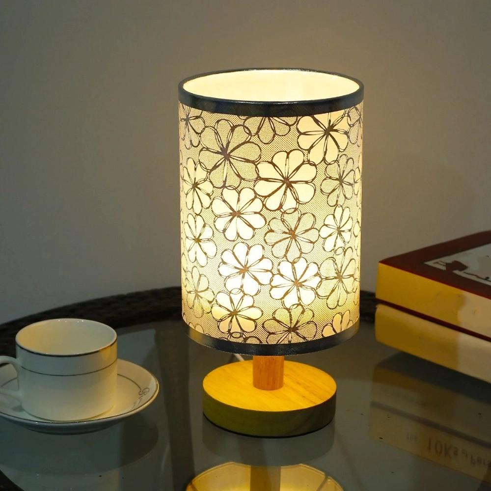 Linen Bedside Lamp Dimmable Desk Lamp Home Decor Nightstand Lamp  Desk Use