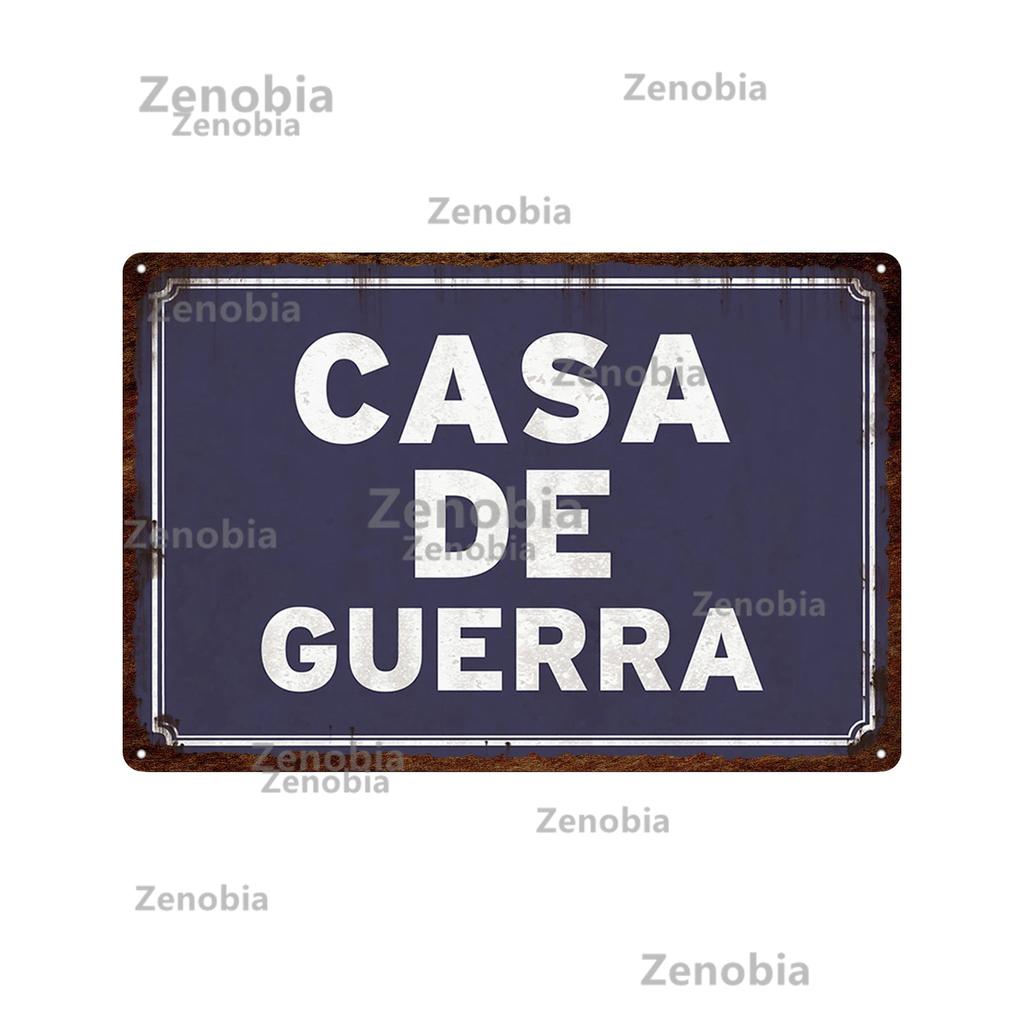 Zenobia Home Decor Spanish Sign Vintage Metal Poster Bar Pub Club Hogarena Bano Man Cave Wall Art Iron Painting Decorative Plate