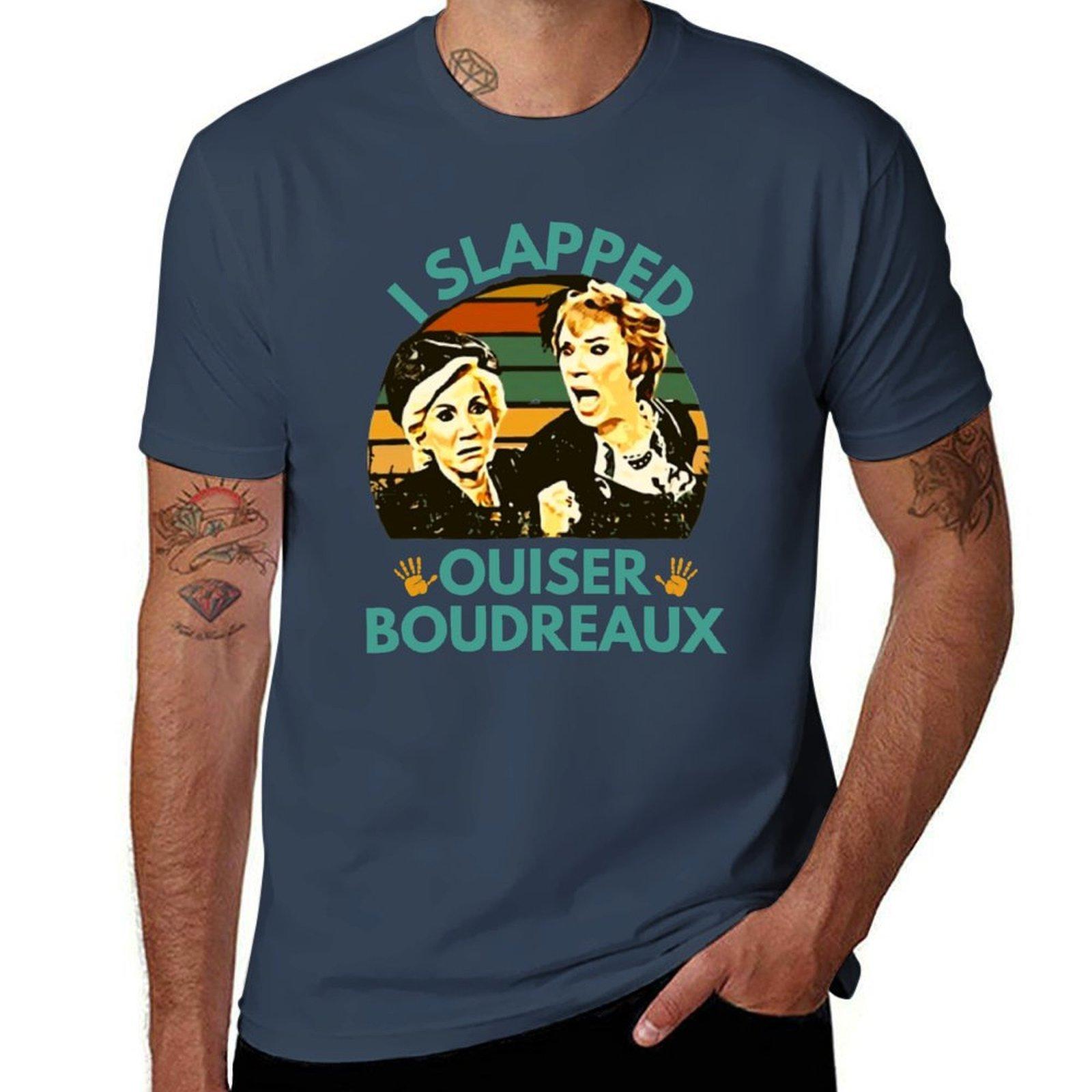 Steel Magnolias I Slapped Ouiser Boudreaux funny I Slapped Ouiser Boudreaux TShirt Basic Solid Tee for Daily Use S