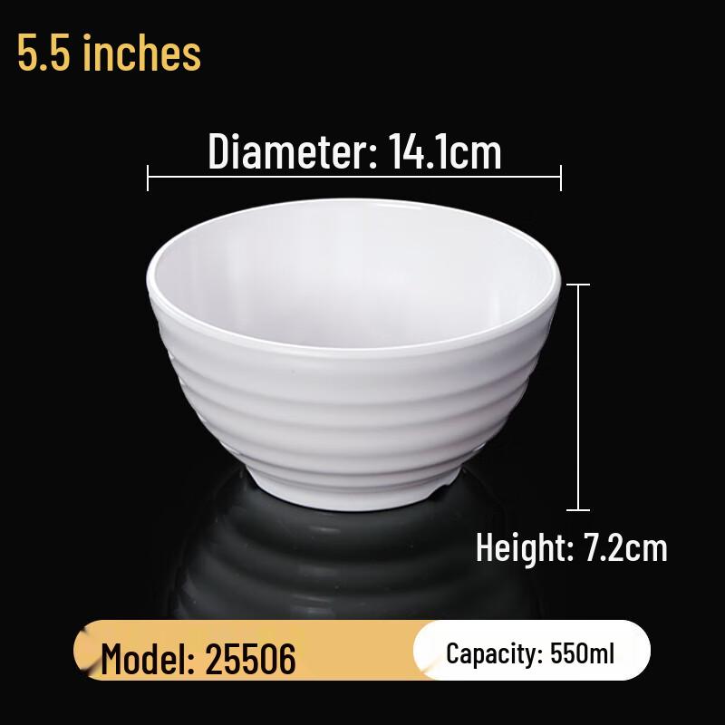 Ru Han White Melamine Restaurant Bowl