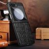Geeignet für Samsung ZFlod5 Handyhülle Echtes Leder Faltbar Zflip6 Vollständig umschließend W24 Einfache Flip5 Sturzsichere Hülle