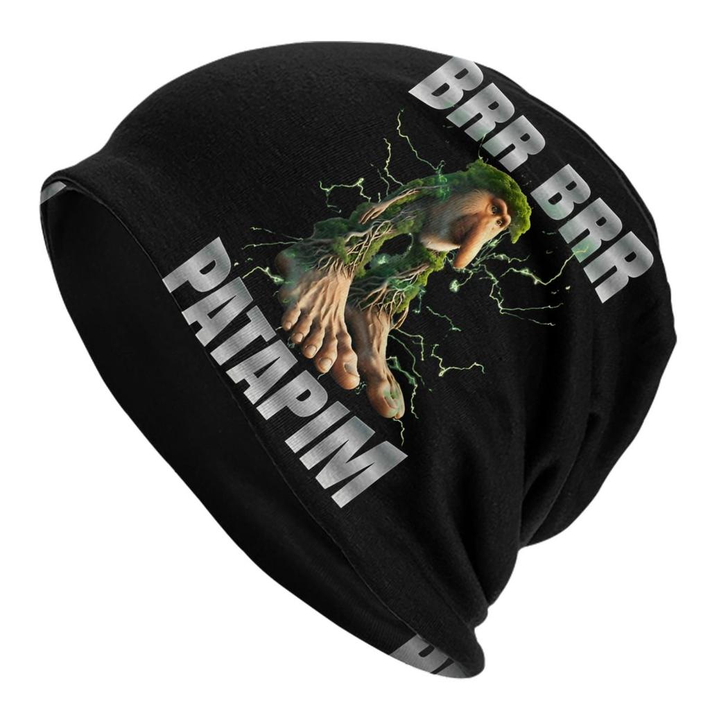 Tung Tung Tung Sahur Skullies Beanies Hat Funny Italian Brainrot Meme Spring Unisex Street Caps Warm Dualuse Bonnet Hats