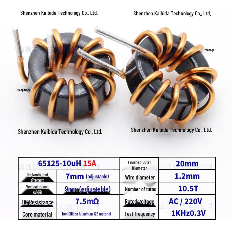 Iron-Silicon-Aluminum Magnetic Ring Inductor 50125-47uH/100uH High-Current Power Toroidal Energy Storage Filter Coil