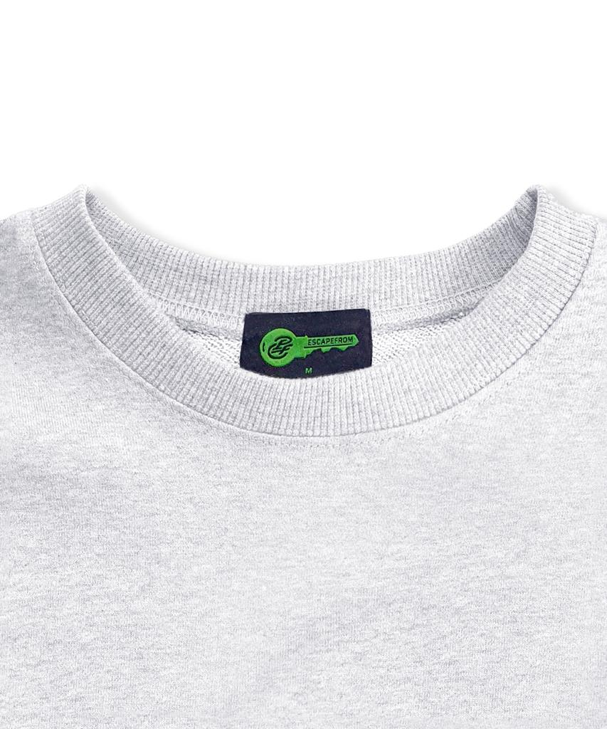 ESCAPEFROM Burgundy Baitree Logo Print Sweatshirt White Melange