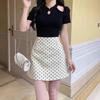 Red Petal Hem Bloom Skirt Women Summer Lightweight High Waist Flattering Fit Anti-Slip Lining Petite A-Line Mini Flowy Skirt
