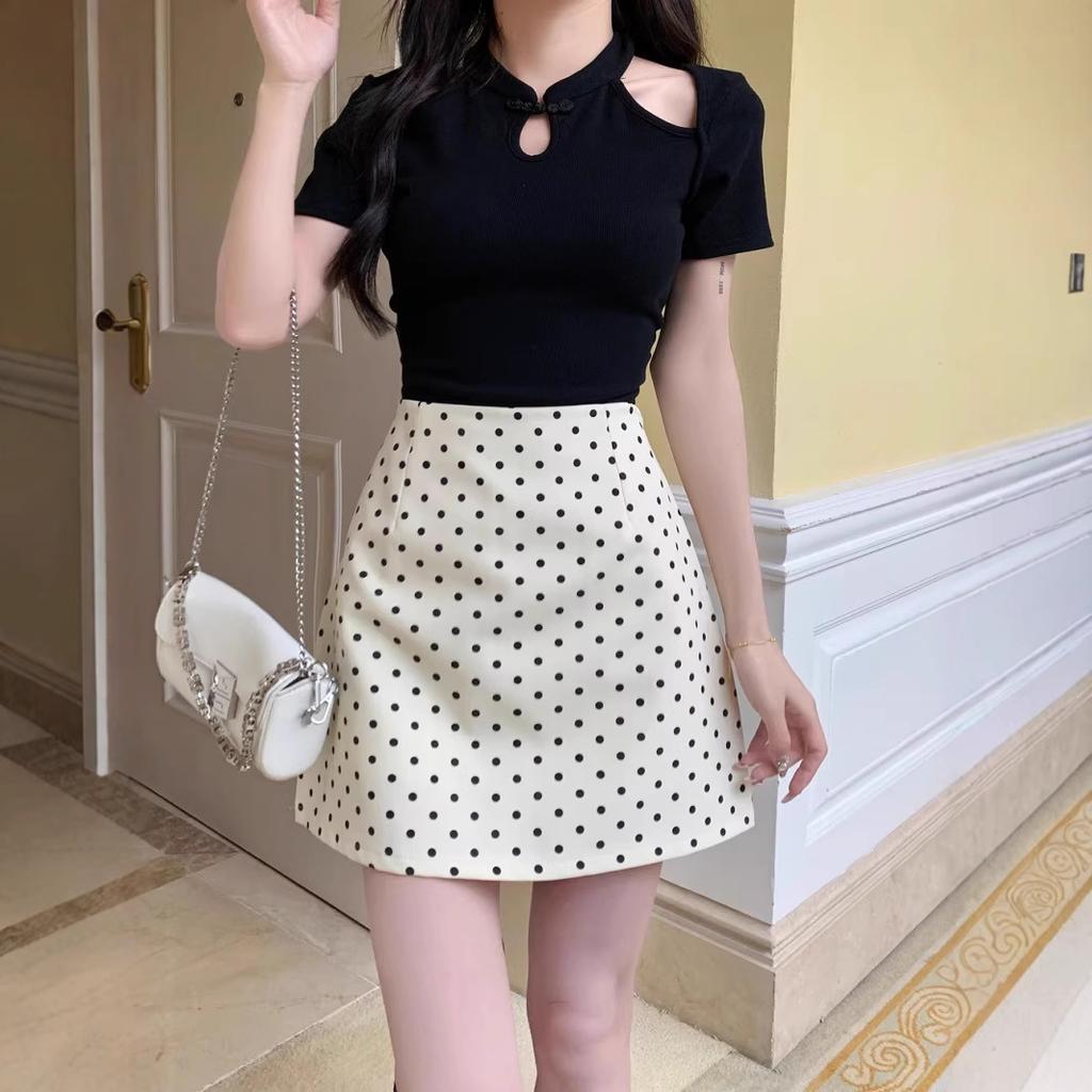Red Petal Hem Bloom Skirt Women Summer Lightweight High Waist Flattering Fit Anti-Slip Lining Petite A-Line Mini Flowy Skirt
