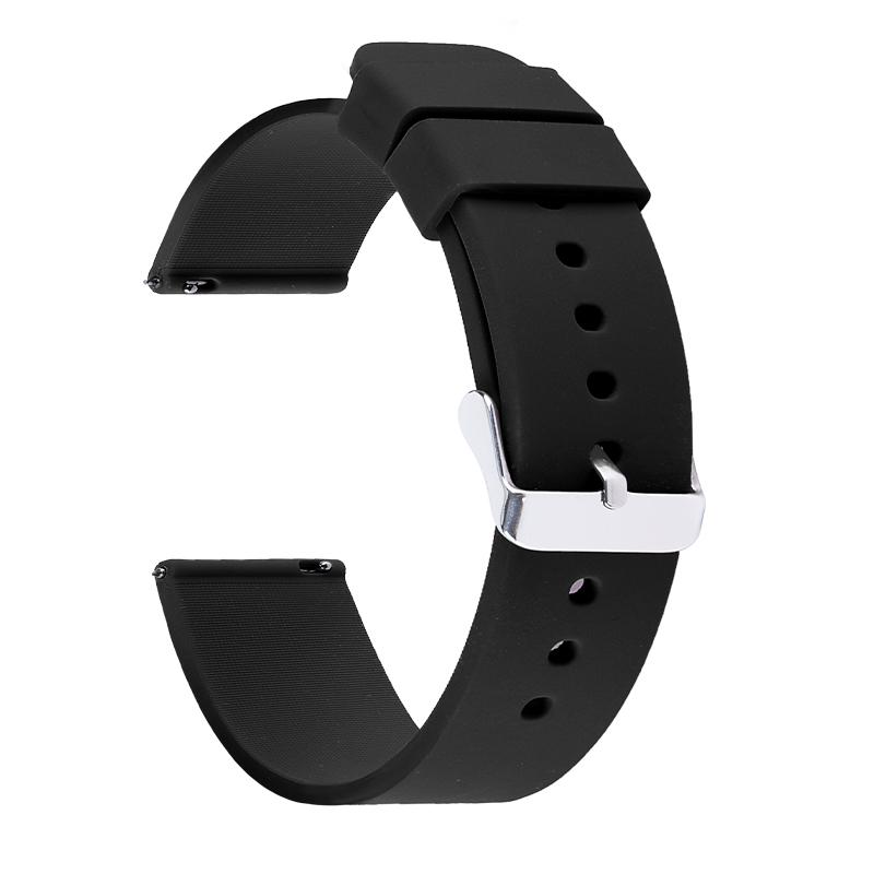 

Watch Wrist Band 18mm Silicone Strap Watch Topsic Quick Release Band for Samsung Galaxy Universal Watchband 20/22mm Accessories 20mm&SV чёрный