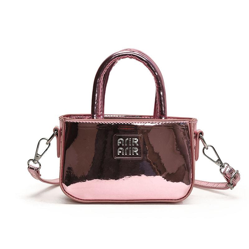 Stylish Minimalist Mini Handbag Kids Teens Laser Shiny Finish Patterns Unique