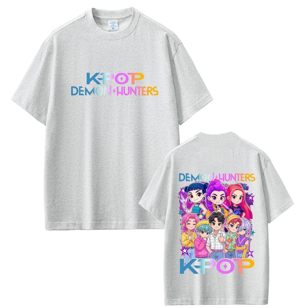 Movie KPop Demon Hunters T Shirt Rumi Mira Zoey T-shirt Saja Boys T Shirts Men Women Cartoon Fashion Oversized Tshirt Fans Gift