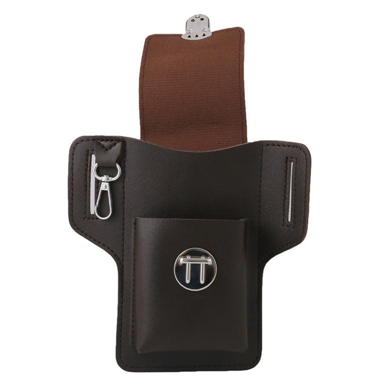 

Men s Mobile Phone Pocket Fashion Waist Bag коричневий