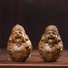 Green Sandalwood Wealth Ornament Handheld Wood Carving Yuanbao Accessories