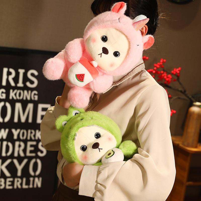 30cm Cute Unicorn Frog Panda Boba Tea Plush Toy Soft Stuffed Animal Doll for Girls Birthday Gift