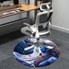 Avatar-Inspired Blue Na'vi Chair Mat - Round Carpet for Home Decor, Office Use, and Gifts0258b