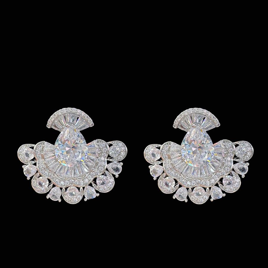 Light Luxury Premium 9 Pendant Pigeon Blood Pendant Treasure Royal Sapphire Girl Skirt Diamond Earrings Women