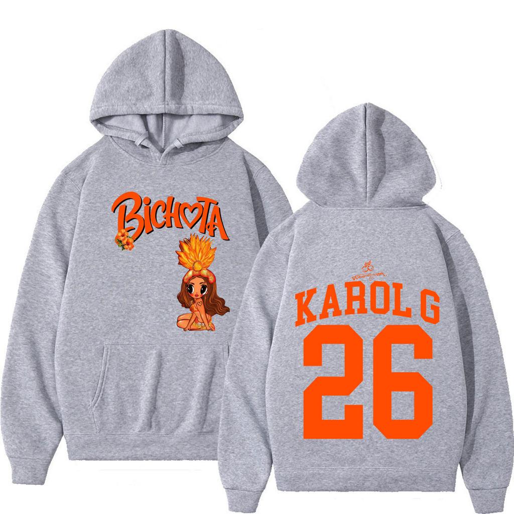 Karol G Tropicoqueta Tour Album 2026 Print Hoodie Herren Damen Mode Pullover Winter Langarm Hohe Qualität Herren Sweatshirts